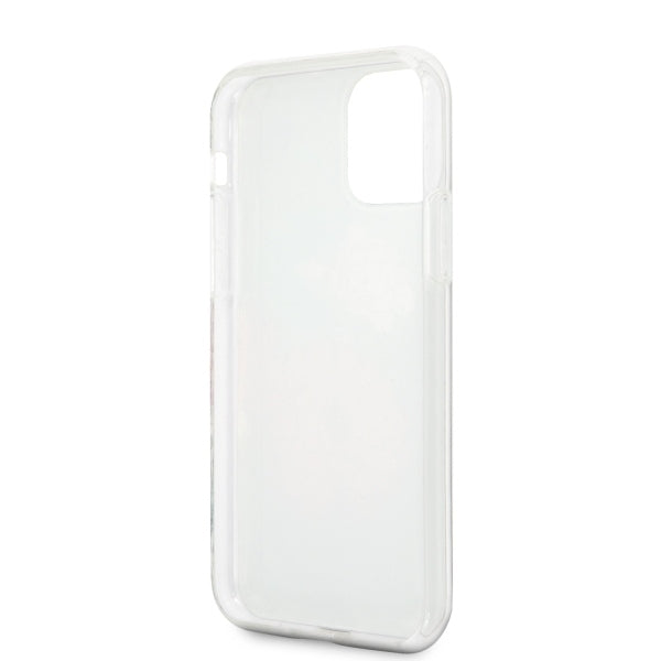Guess dėklas iPhone 11 Pro Max – juodas, gėlių motyvas -- iPhone 11 Pro Max