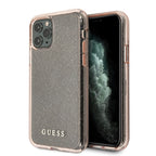 Guess dėklas iPhone 11 Pro – rožinis, blizgučiai -- iPhone 11 Pro