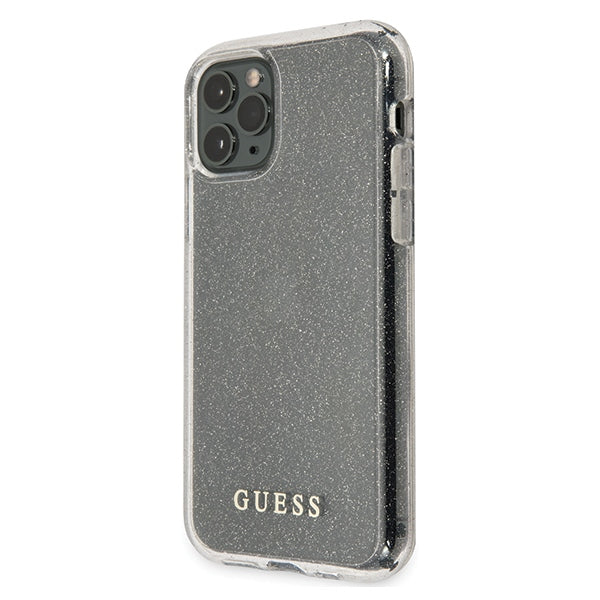 Guess dėklas iPhone 11 Pro – sidabrinis su blizgučiais -- iPhone 11 Pro