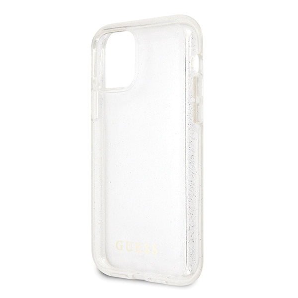 Guess dėklas iPhone 11 Pro – sidabrinis su blizgučiais -- iPhone 11 Pro