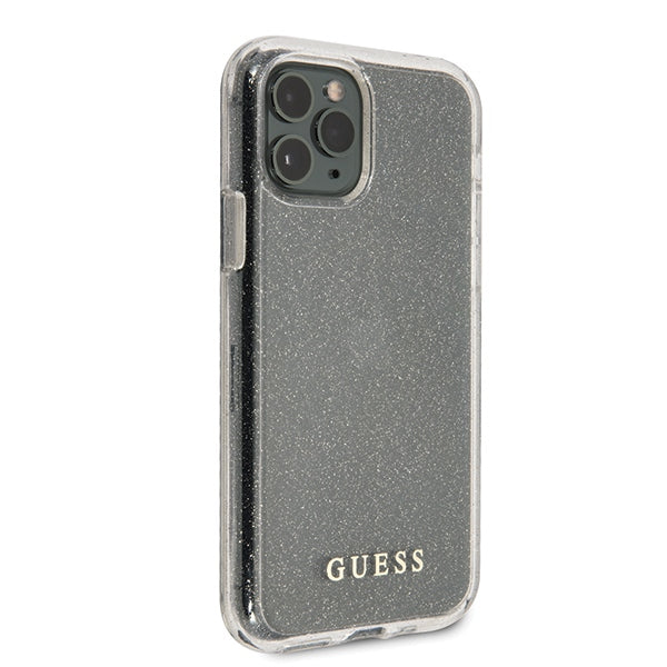 Guess dėklas iPhone 11 Pro – sidabrinis su blizgučiais -- iPhone 11 Pro