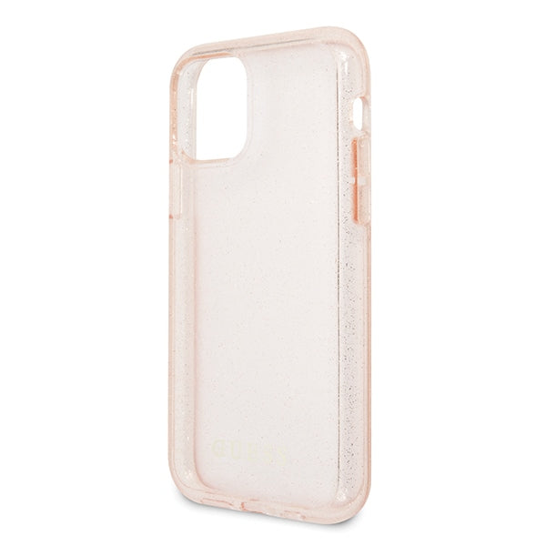 Guess Glitter dėklas iPhone 11 Pro Max – rožinis -- iPhone 11 Pro Max