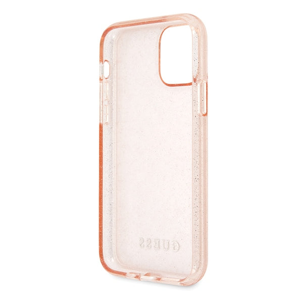 Guess Glitter dėklas iPhone 11 Pro Max – rožinis -- iPhone 11 Pro Max