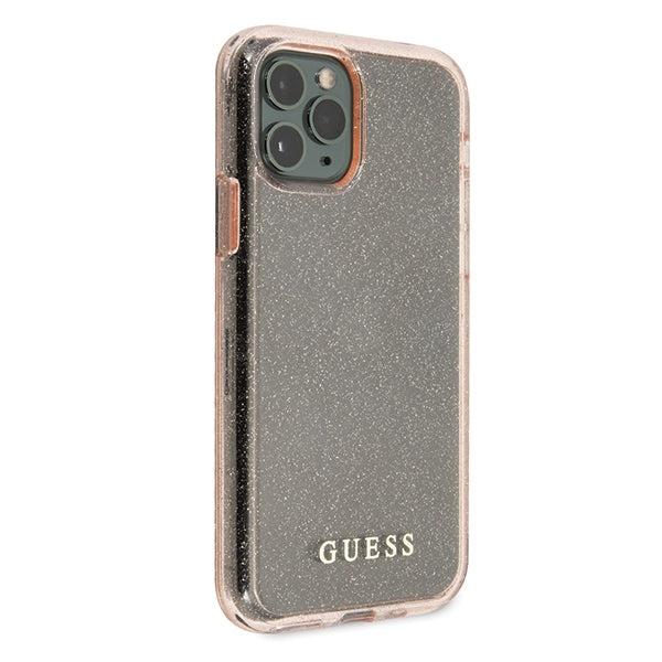 Guess Glitter dėklas iPhone 11 Pro Max – rožinis -- iPhone 11 Pro Max