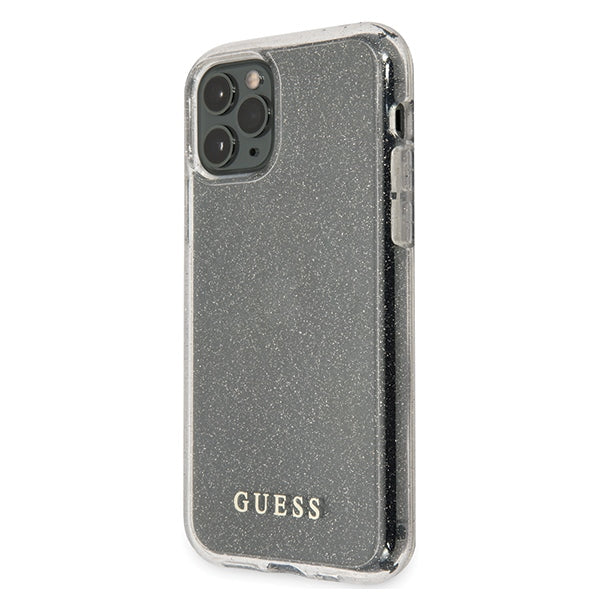 Guess dėklas iPhone 11 Pro Max – sidabrinis, blizgus -- iPhone 11 Pro Max