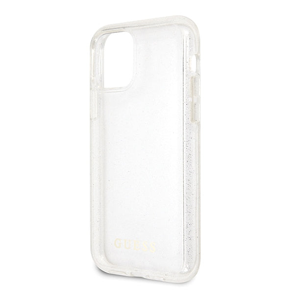 Guess dėklas iPhone 11 Pro Max – sidabrinis, blizgus -- iPhone 11 Pro Max