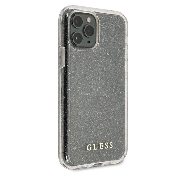 Guess dėklas iPhone 11 Pro Max – sidabrinis, blizgus -- iPhone 11 Pro Max