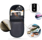 Apsaugos nuo vagystės automobilio raktelių dėklas blokuoja radijo bangas Keyless Faraday Box dangtelis Faraday narvas 14 cm su 10 cm juodu
