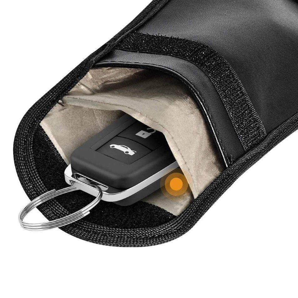 Apsaugos nuo vagystės automobilio raktelių dėklas blokuoja radijo bangas Keyless Faraday Box dangtelis Faraday narvas 14 cm su 10 cm juodu