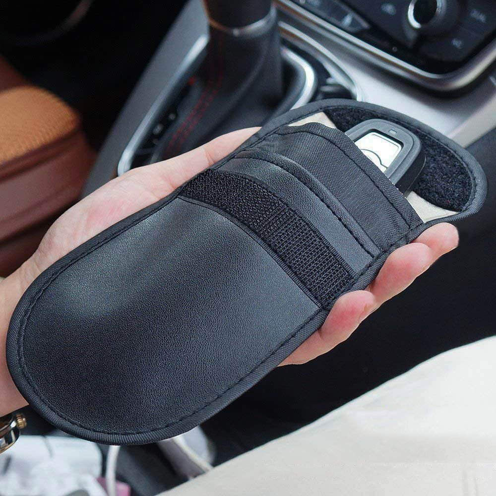 Apsaugos nuo vagystės automobilio raktelių dėklas blokuoja radijo bangas Keyless Faraday Box dangtelis Faraday narvas 14 cm su 10 cm juodu