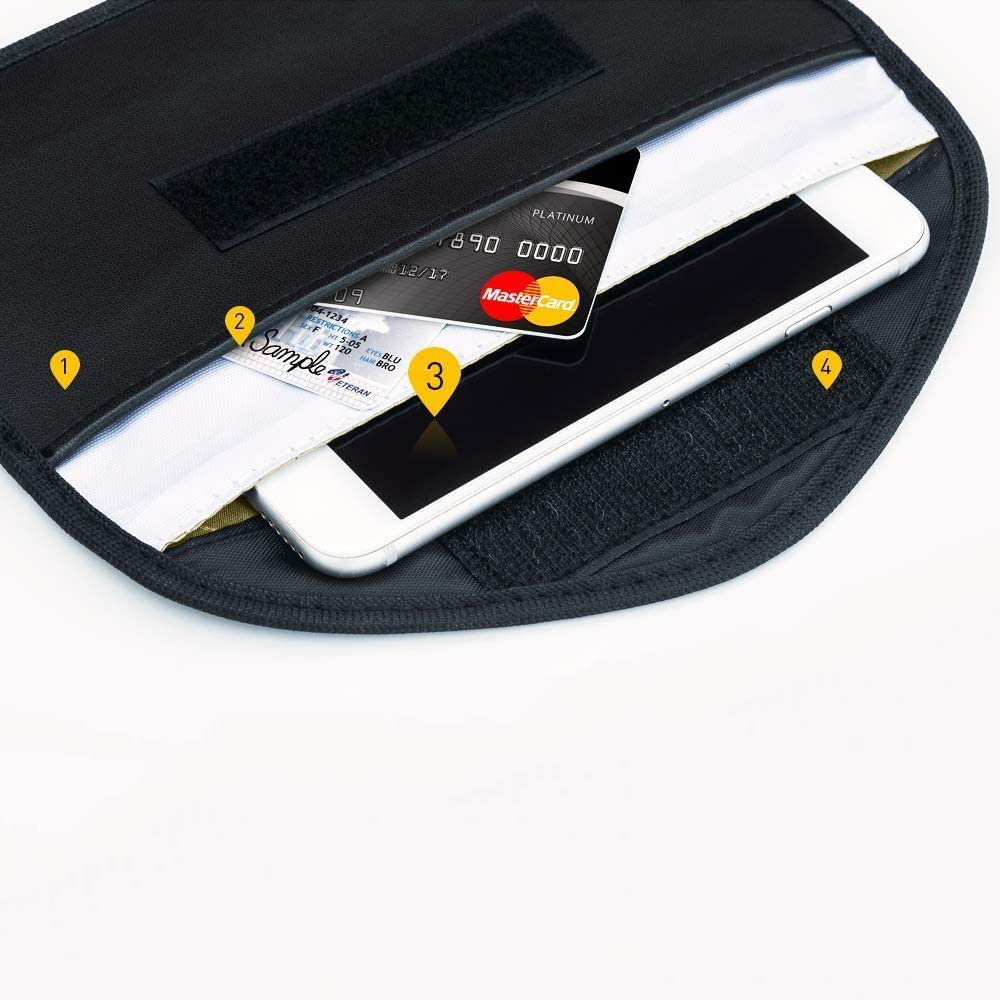 Apsaugos nuo vagystės dėklas automobilio raktams Telefono radijo blokavimas Faraday dėžutė Faraday narvas 20cm x 11cm juodas