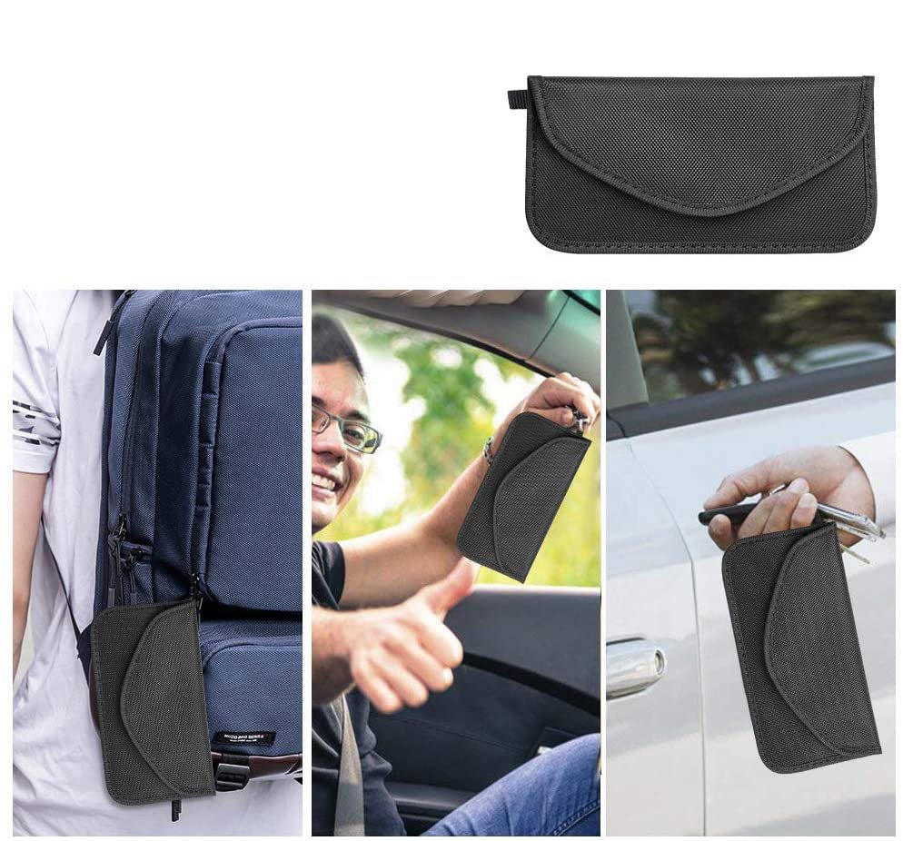 Apsaugos nuo vagystės dėklas automobilio raktams Telefono radijo blokavimas Faraday dėžutė Faraday narvas 20cm x 11cm juodas