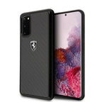 Ferrari anglies pluošto dėklas Samsung Galaxy S20 – juodas -- Samsung Galaxy S20