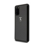 Ferrari anglies pluošto dėklas Samsung Galaxy S20 – juodas -- Samsung Galaxy S20