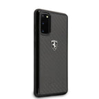 Ferrari anglies pluošto dėklas Samsung Galaxy S20 – juodas -- Samsung Galaxy S20