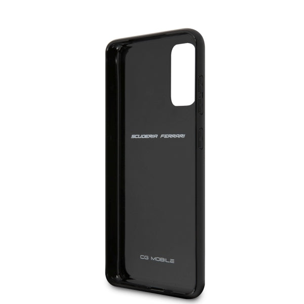 Ferrari anglies pluošto dėklas Samsung Galaxy S20 – juodas -- Samsung Galaxy S20