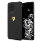 Ferrari silikoninis dėklas Samsung Galaxy S20 Ultra – juodas -- Samsung Galaxy S20 Ultra
