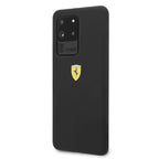 Ferrari silikoninis dėklas Samsung Galaxy S20 Ultra – juodas -- Samsung Galaxy S20 Ultra