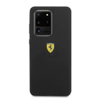 Ferrari silikoninis dėklas Samsung Galaxy S20 Ultra – juodas -- Samsung Galaxy S20 Ultra