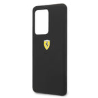 Ferrari silikoninis dėklas Samsung Galaxy S20 Ultra – juodas -- Samsung Galaxy S20 Ultra