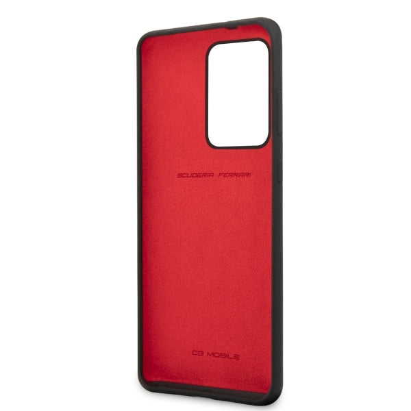 Ferrari silikoninis dėklas Samsung Galaxy S20 Ultra – juodas -- Samsung Galaxy S20 Ultra