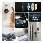 Wozinsky WMH-02 lipnus magnetinis automobilinis laikiklis prietaisų skydeliui, juodas