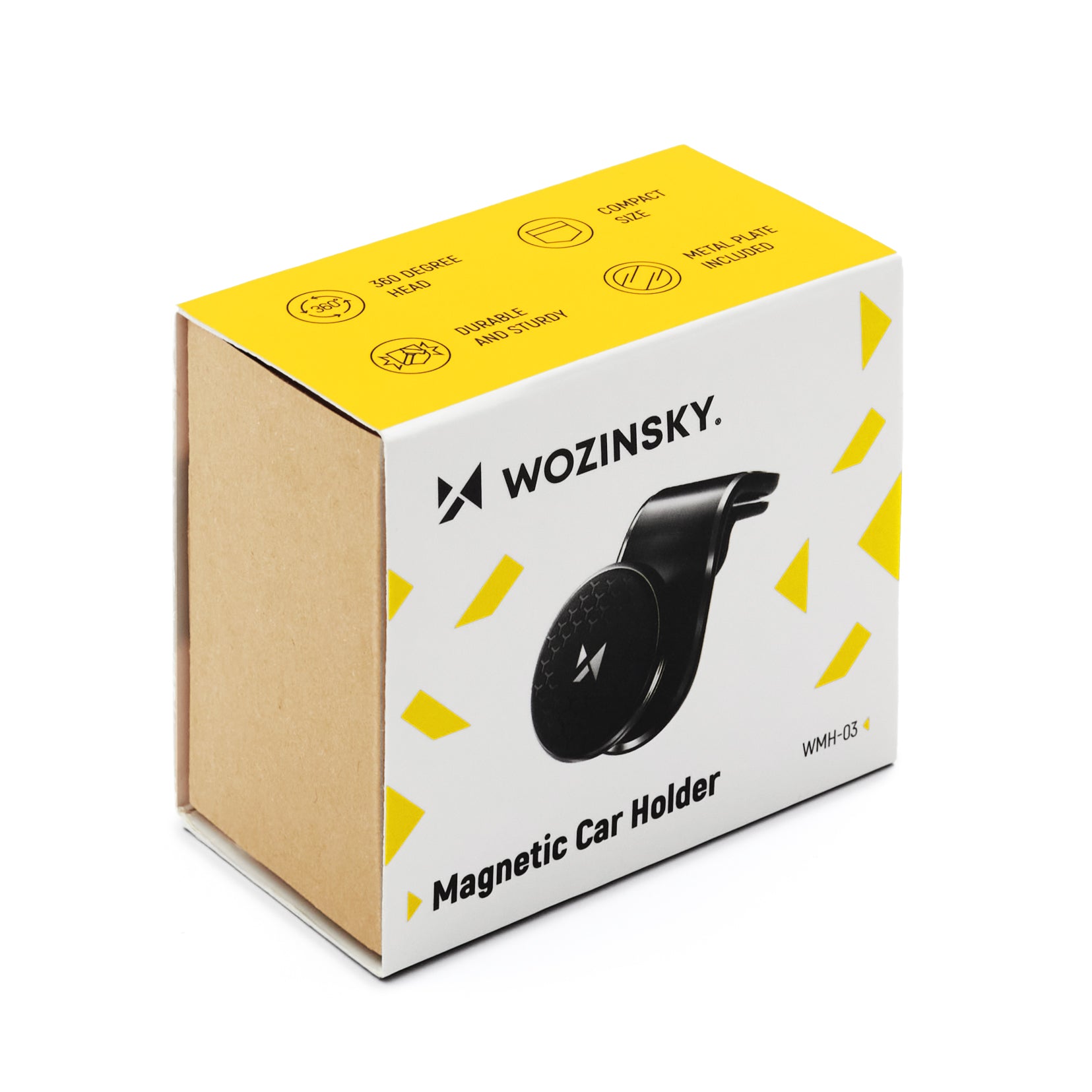 Wozinsky WMH-03 magnetinis automobilinis laikiklis oro grotelėms 360, juodas