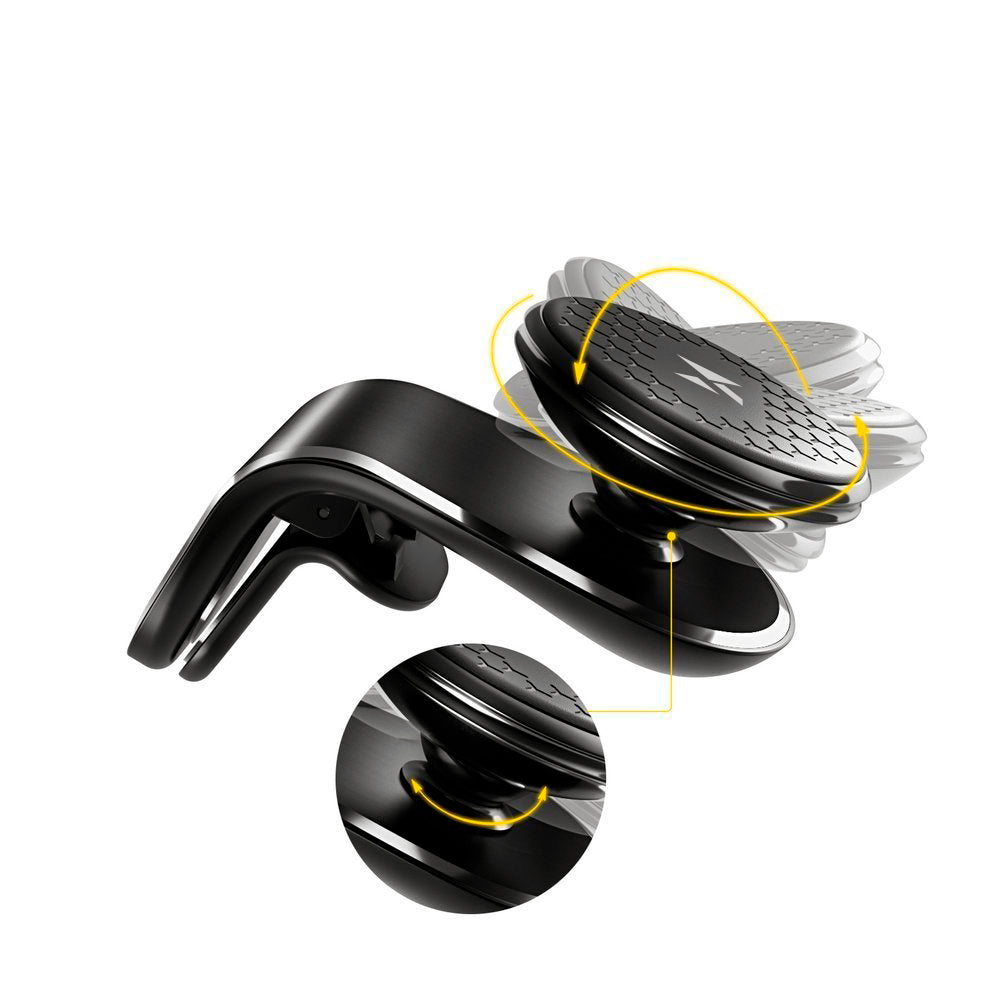 Wozinsky WMH-03 magnetinis automobilinis laikiklis oro grotelėms 360, juodas