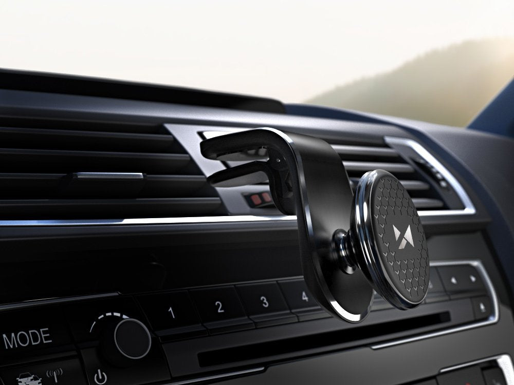 Wozinsky WMH-03 magnetinis automobilinis laikiklis oro grotelėms 360, juodas