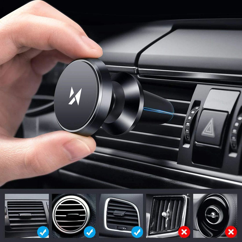 Wozinsky WMH-04 magnetinis automobilinis laikiklis oro grotelėms, juodas