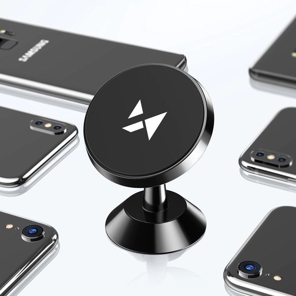 Wozinsky WMH-05 magnetinis automobilinis laikiklis prietaisų skydeliui 360, lipnus, juodas