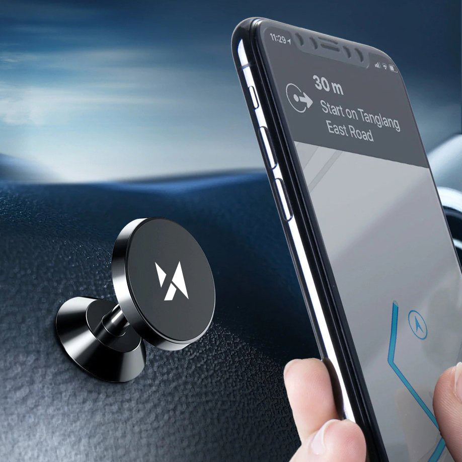Wozinsky WMH-05 magnetinis automobilinis laikiklis prietaisų skydeliui 360, lipnus, juodas