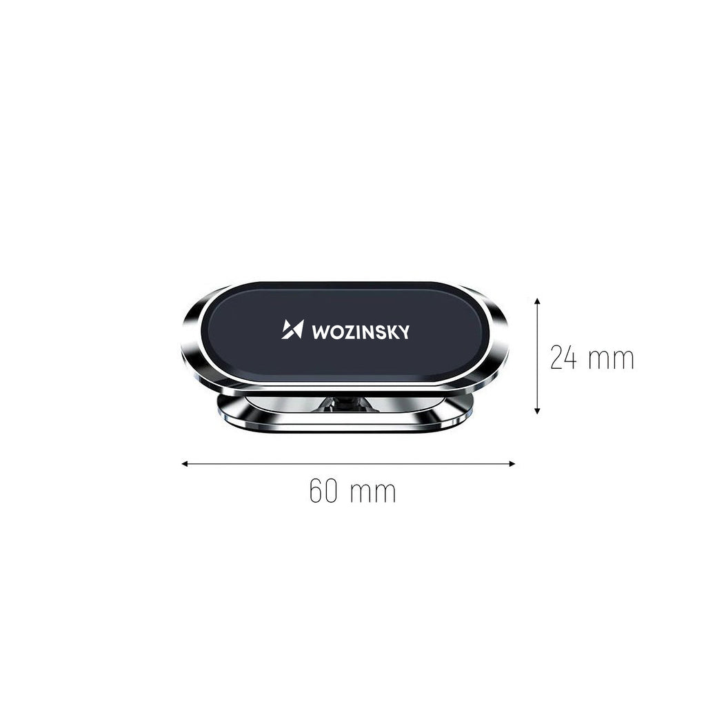 Wozinsky WMH-06 lipnus magnetinis automobilinis laikiklis prietaisų skydeliui 360, sidabrinis