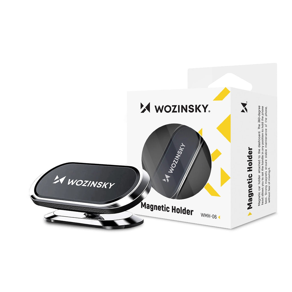 Wozinsky WMH-06 lipnus magnetinis automobilinis laikiklis prietaisų skydeliui 360, sidabrinis