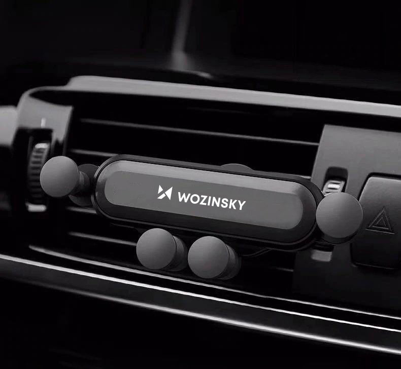 Wozinsky WCH-05 gravitacinis automobilinis telefono laikiklis oro ventiliacijos angai, juodas