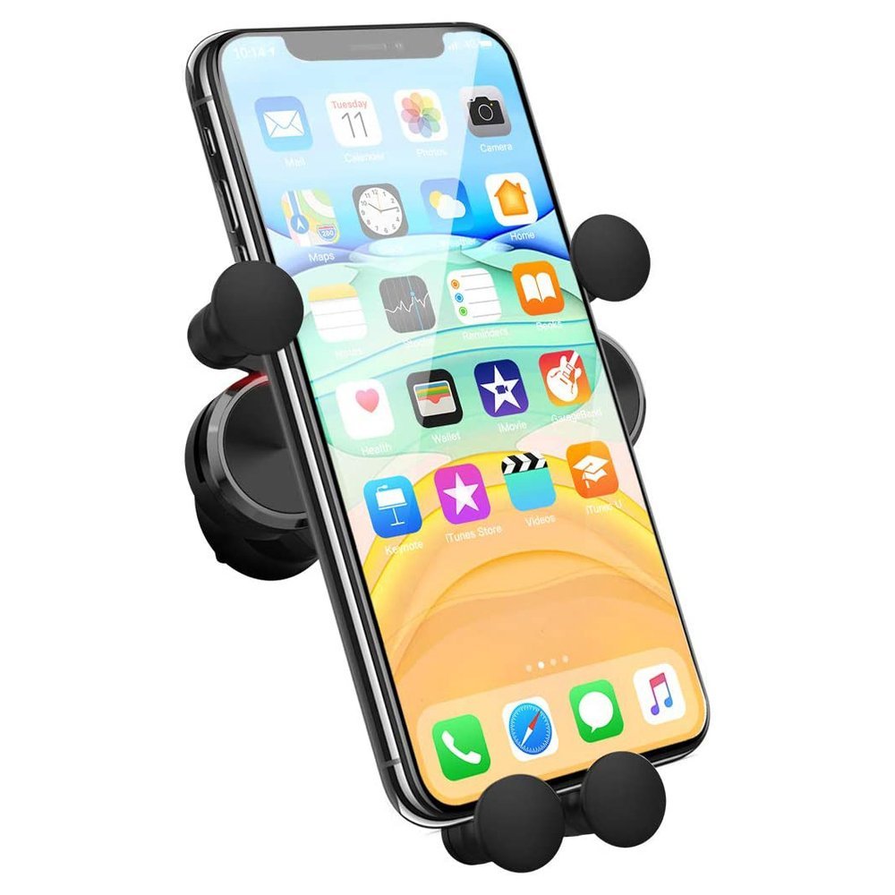 Wozinsky WCH-05 gravitacinis automobilinis telefono laikiklis oro ventiliacijos angai, juodas