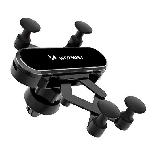 Wozinsky WCH-05 gravitacinis automobilinis telefono laikiklis oro ventiliacijos angai, juodas