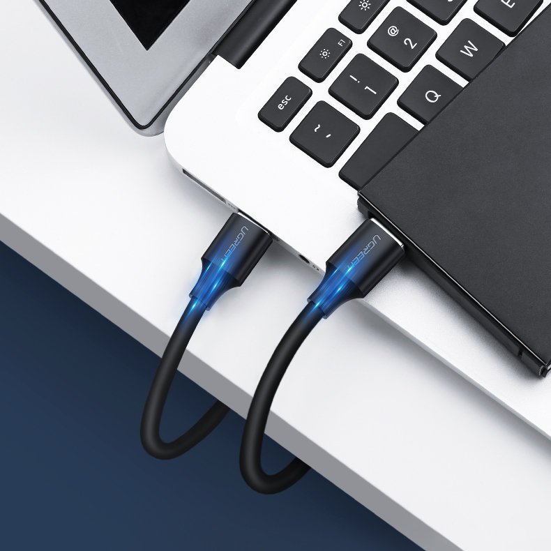 Ugreen USB 2.0 laidas (kištukas) - USB 2.0 (kištukas) 1 m juodas (US128 10309) -- Cell phone cables