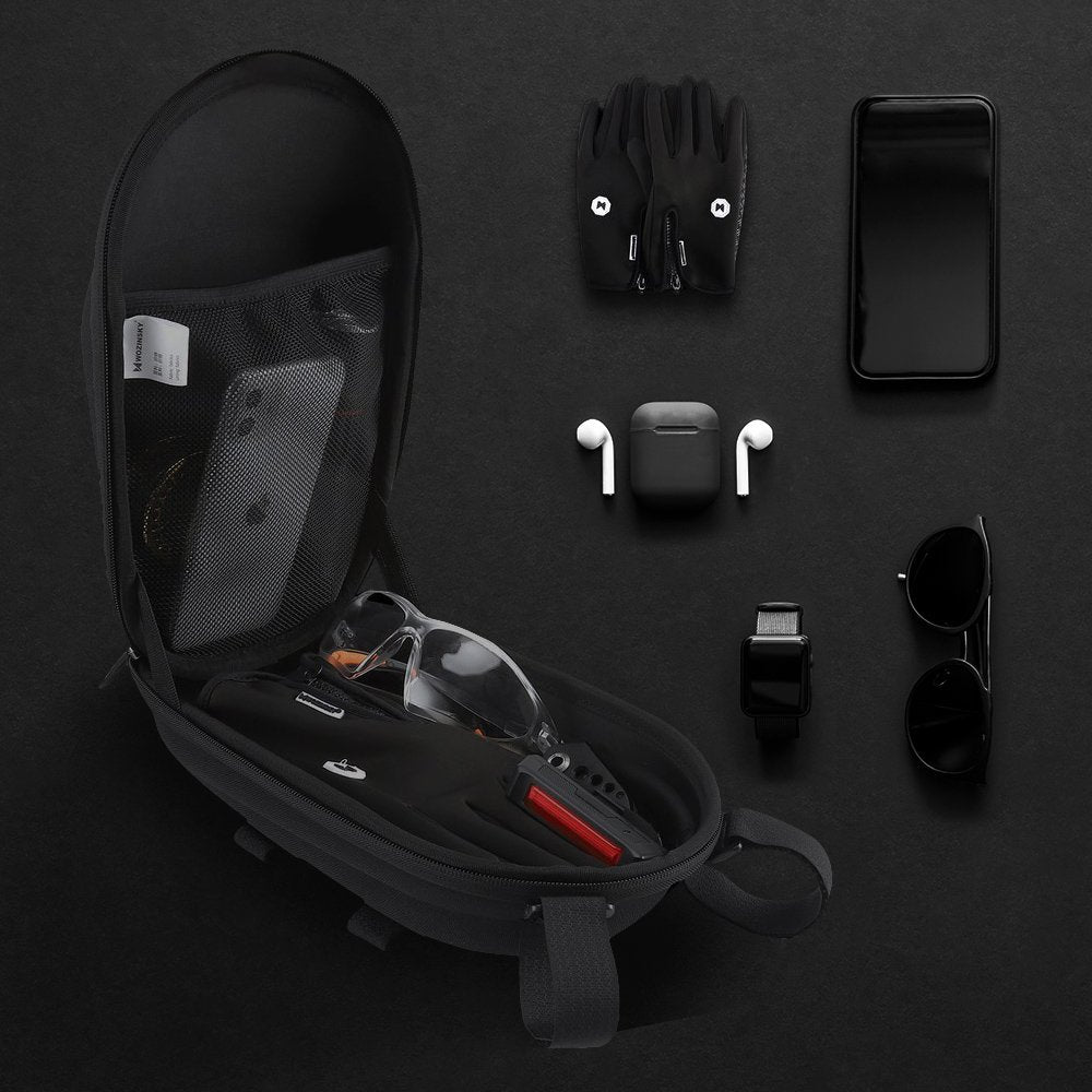 Wozinsky nepralaidus vandeniui paspirtuko rankenės krepšys 4L juodas (WSB1BK) -- Bicycle Bags