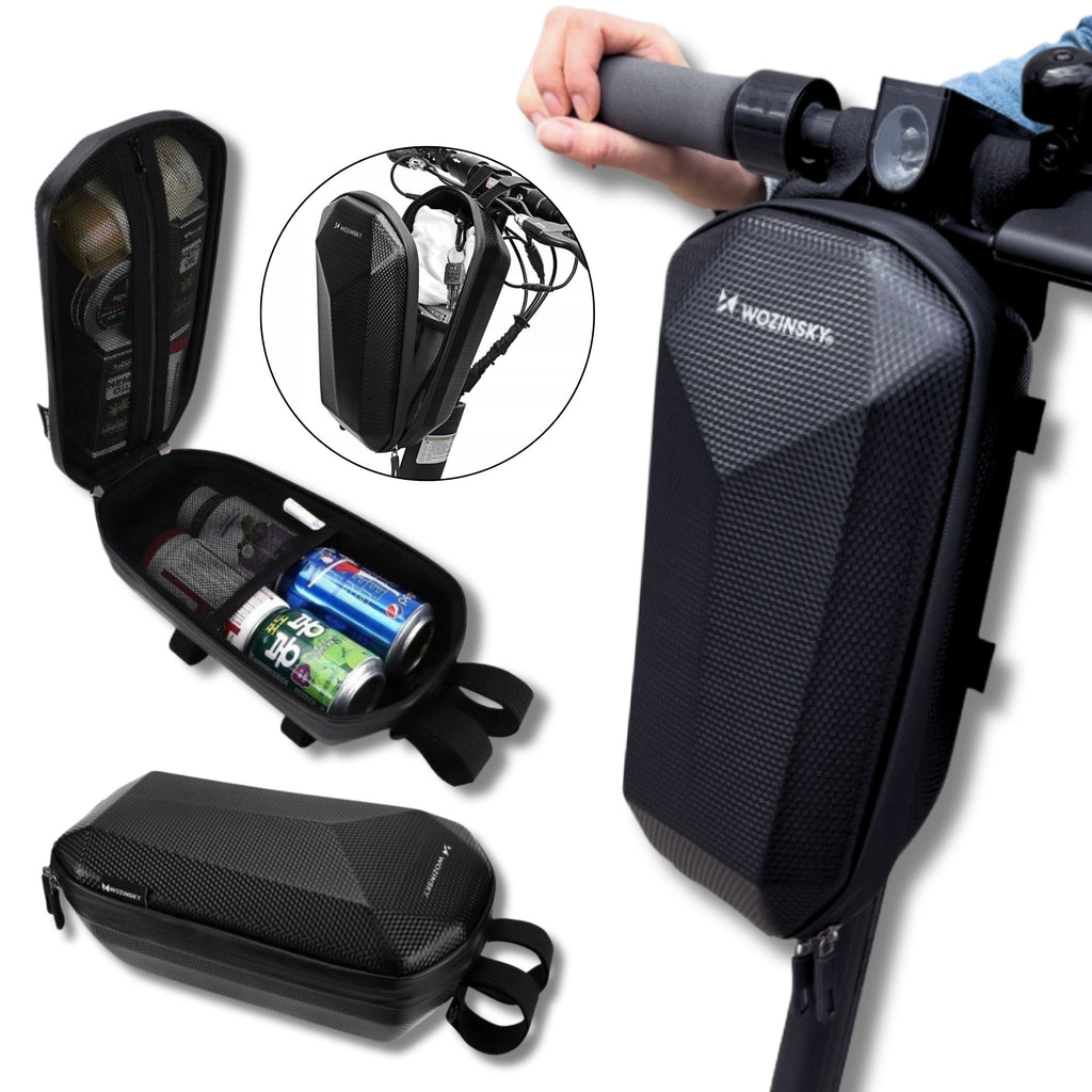 Wozinsky nepralaidus vandeniui elektrinio paspirtuko rankenės krepšys 4L juodas (WSB2BK) -- Bicycle Bags
