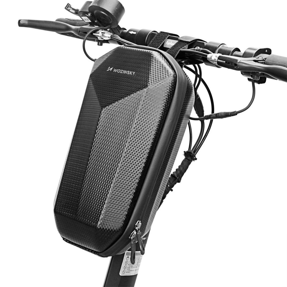 Wozinsky nepralaidus vandeniui elektrinio paspirtuko rankenės krepšys 4L juodas (WSB2BK) -- Bicycle Bags