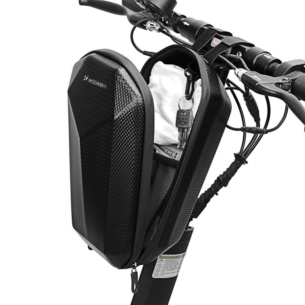Wozinsky nepralaidus vandeniui elektrinio paspirtuko rankenės krepšys 4L juodas (WSB2BK) -- Bicycle Bags