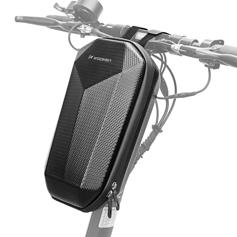 Wozinsky nepralaidus vandeniui elektrinio paspirtuko rankenės krepšys 4L juodas (WSB2BK) -- Bicycle Bags