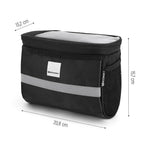 Wozinsky Dviračio rankraščio krepšys su telefono dėklu 2L juodas (WBB12BK) -- Bicycle Bags