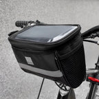 Wozinsky Dviračio rankraščio krepšys su telefono dėklu 2L juodas (WBB12BK) -- Bicycle Bags