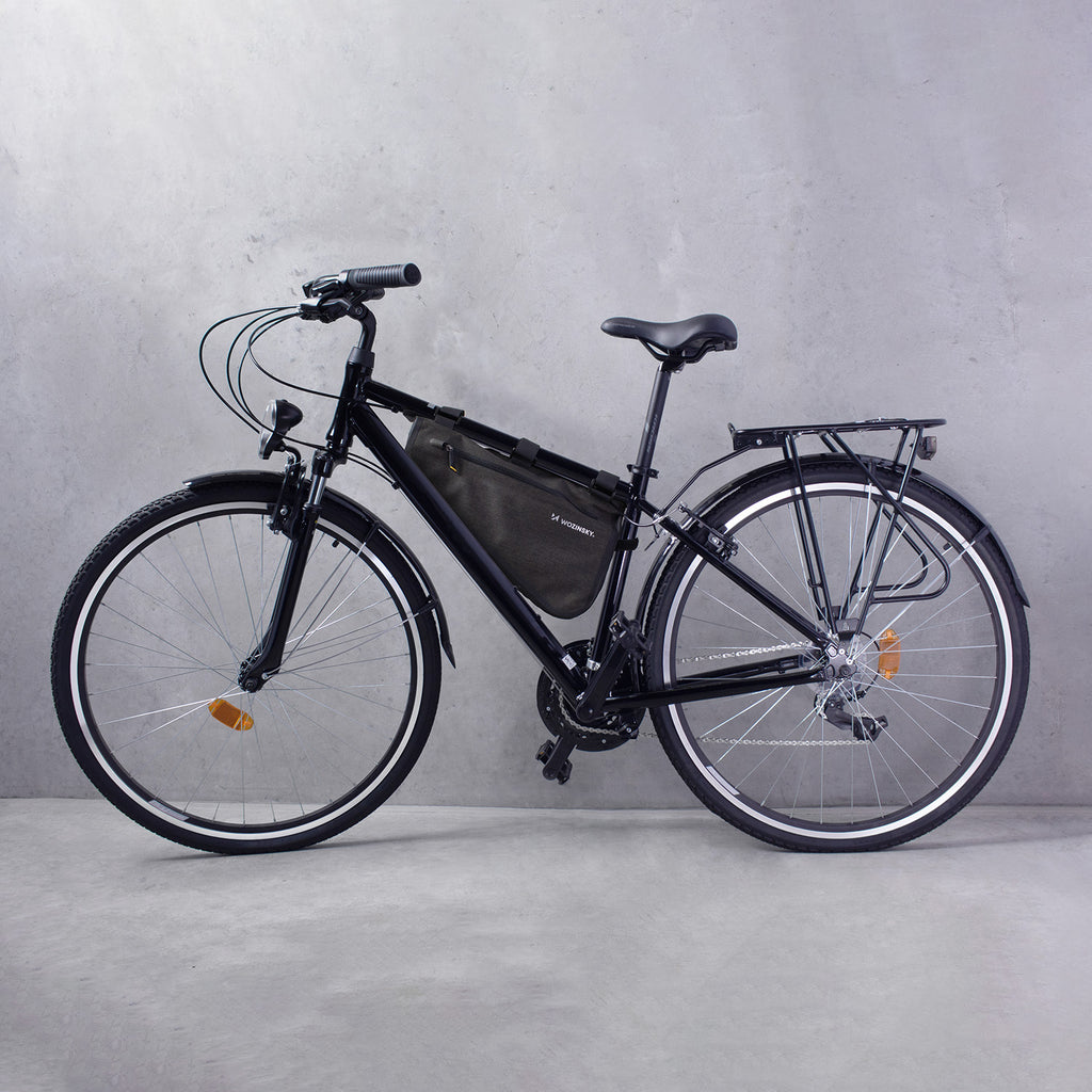 Wozinsky dviračio rėmo krepšys 3.5L pilka (WBB15BK) -- Bicycle Bags