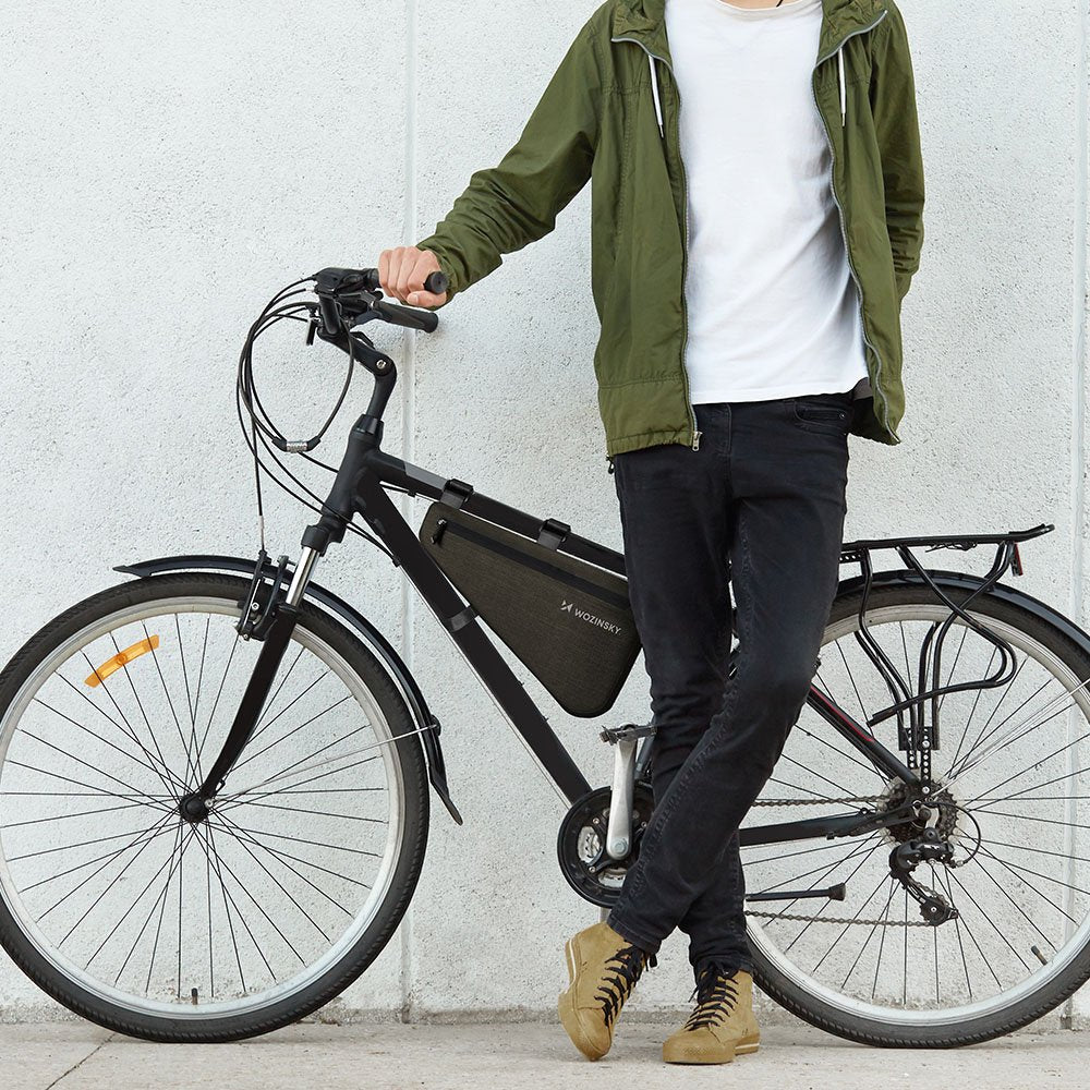 Wozinsky dviračio rėmo krepšys 3.5L pilka (WBB15BK) -- Bicycle Bags