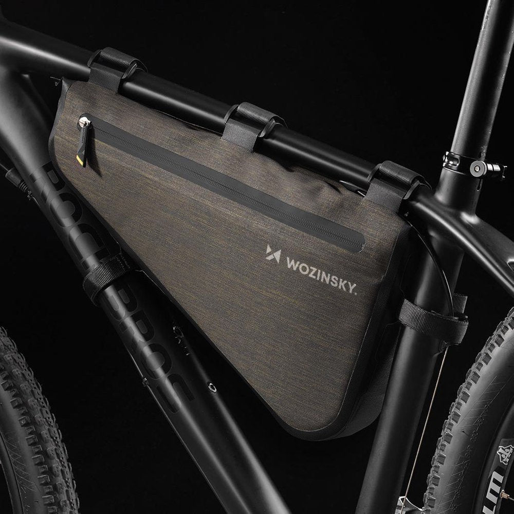 Wozinsky dviračio rėmo krepšys 3.5L pilka (WBB15BK) -- Bicycle Bags