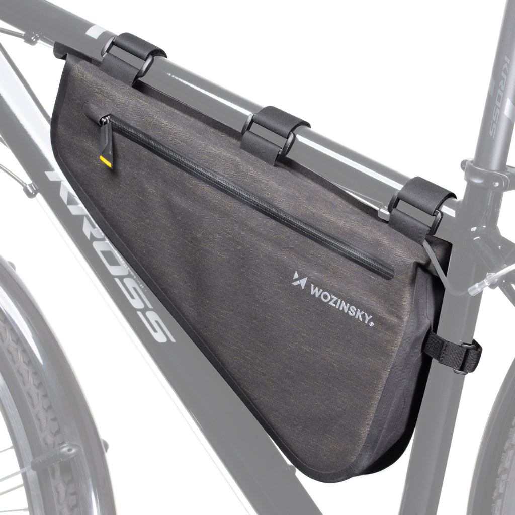 Wozinsky dviračio rėmo krepšys 3.5L pilka (WBB15BK) -- Bicycle Bags