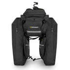 Wozinsky Didelis dviračio bagažo krepšys 35l + lietaus apsauga juodas (WBB19BK) -- Bicycle Bags